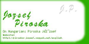 jozsef piroska business card